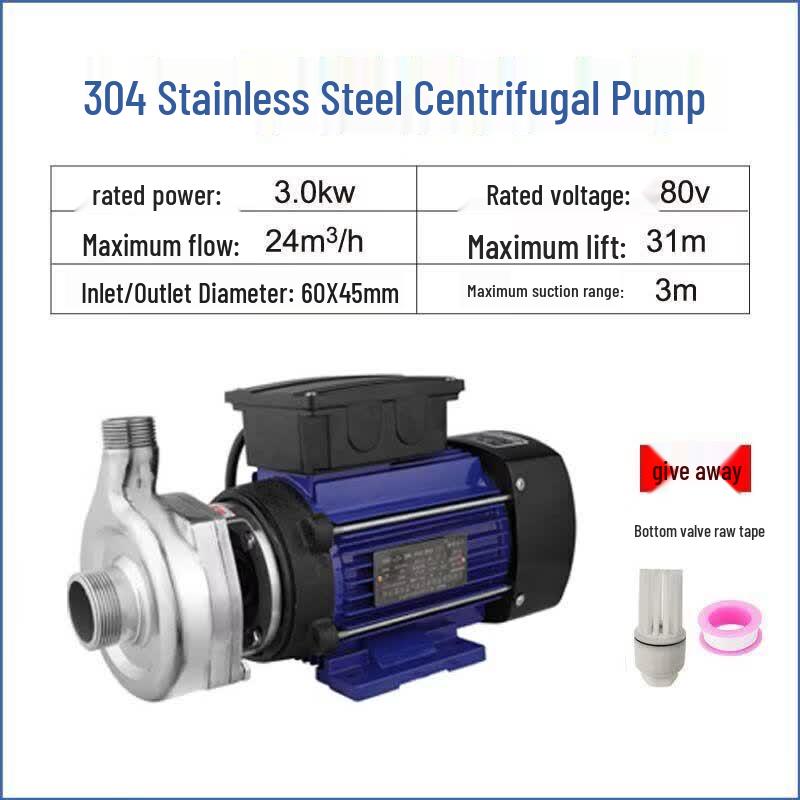 

Yundu 3000W 380V 304 Stainless Steel Centrifugal Self-Priming Pump