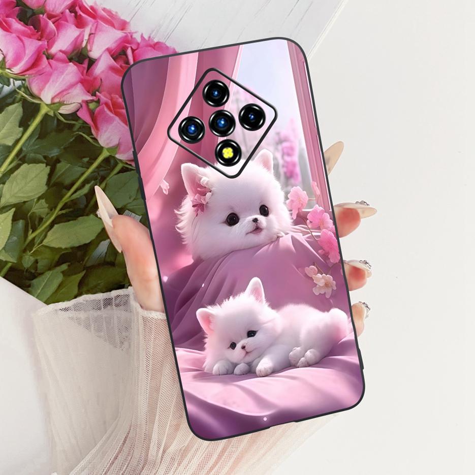 For Infinix Zero 8 Case X687 Stylish Flowers Butterfly Painted Cover Soft Slim Phone Case For Infinix Zero 8i Zero8 i X687B Bags