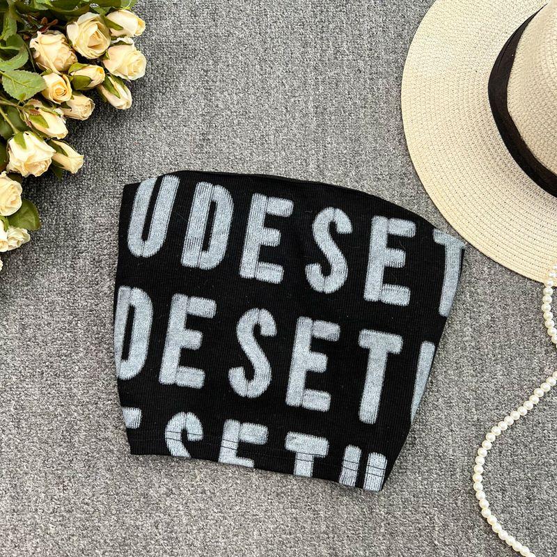 

Sexy Pure Desire Sexy Women with Chest Pad Tube Top Summer Outwear Vest Inner Match Bottoming Tube Top Short Tops Black One size