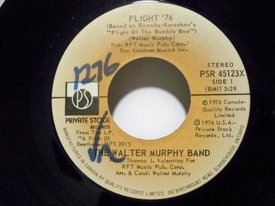 7inch Record WALTER MURPHY & THE BIG APPLE BAND - Flight '76 PSR45123X Private Stock 1976 Canada Dance & Electronica Used