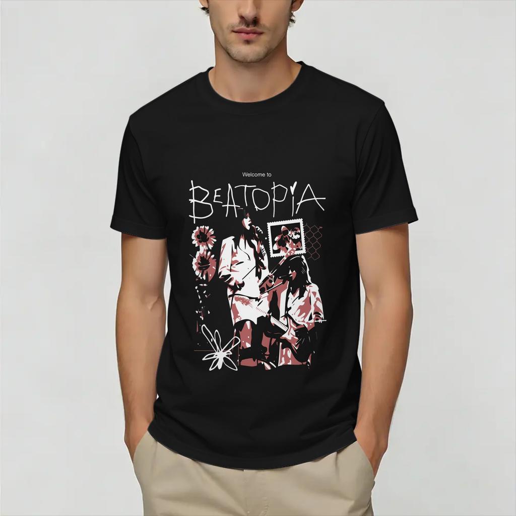 Vintage TShirt Beach Beabadoobees Vintage Trending TShirts 100 Cotton Tee Shirt Y2K Classic Pattern Short Sleeve Tops