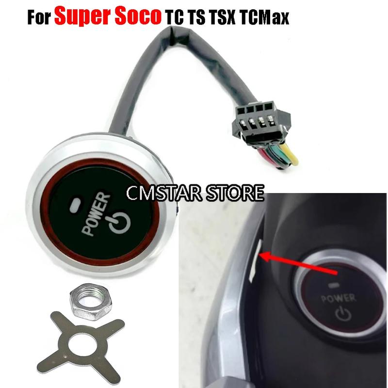 Для Super Soco TC TS TSX TCMax Кнопка кнопки запуска Запуск одной кнопкой Для Super Soco TC TS TSX TCMax