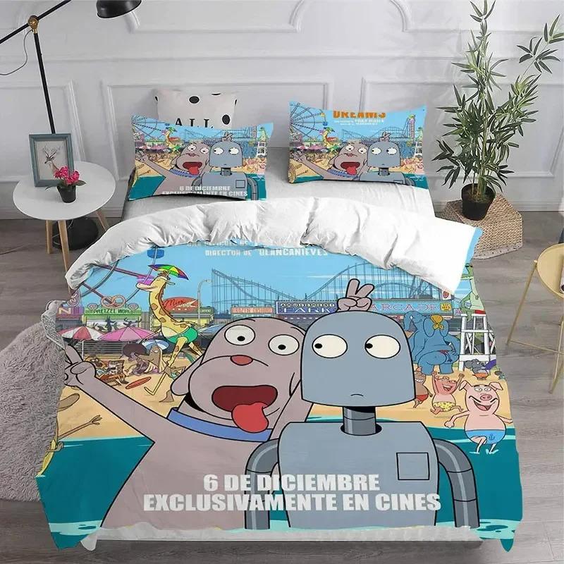 Cartoon Robot Dreams Bedding Sets Comforter Quilt Duvet Cover Pillowcase Kids Adult Size Home Textiles Soft Comfortable