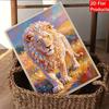 Pearl painting kit, 5D pearl shaped diamond majestic lion painting kit suitable for home living room, bedroom, study room and wall art gifts