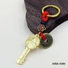 Twelve Zodiac Pixiu Keychain with Golden Key and Five Emperors Coins