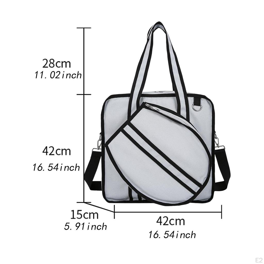 Tennis Bag Badminton Racket Sports Professional Fitness Beginners Outdoor with Zipper Large