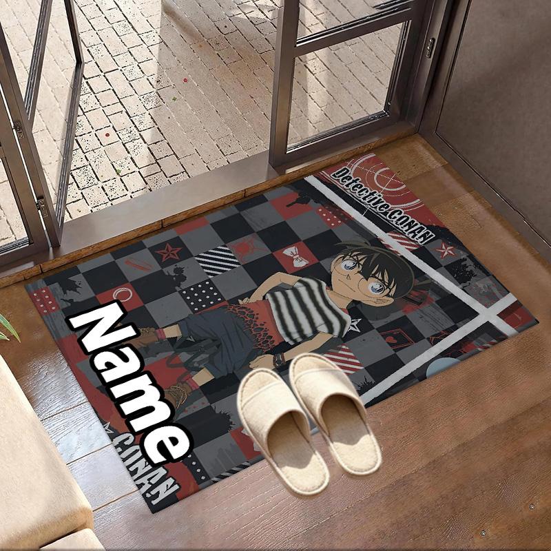 Benutzerdefinierter Name Personalisierter Detective Conan Druck Teppich, Vielseitiger Heimdekor Teppich, für Spielzimmer, Wohnung, Balkon, Eingangsbereich, Flur Geschenk