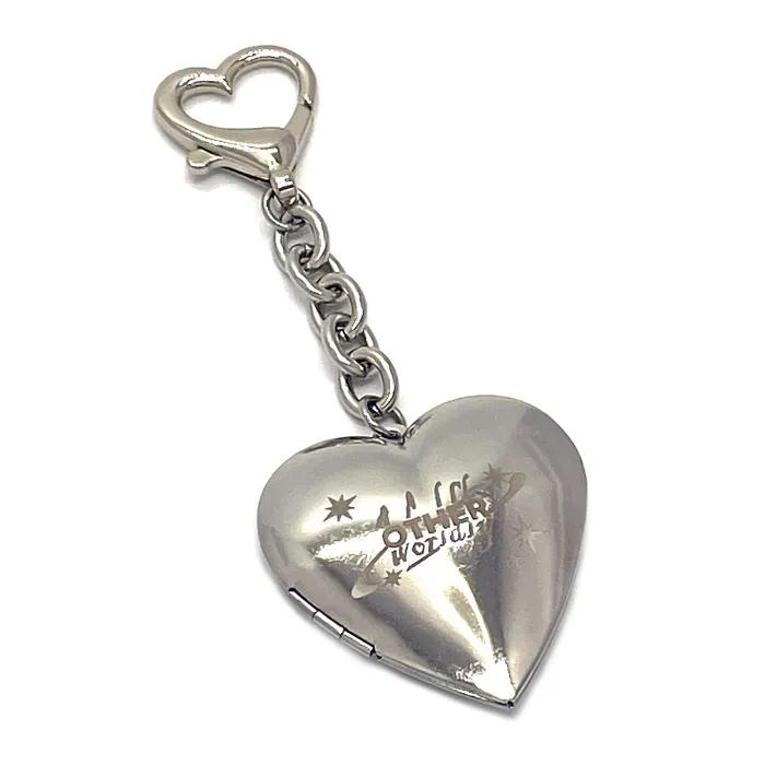 Surgical heart locket pendant keyring