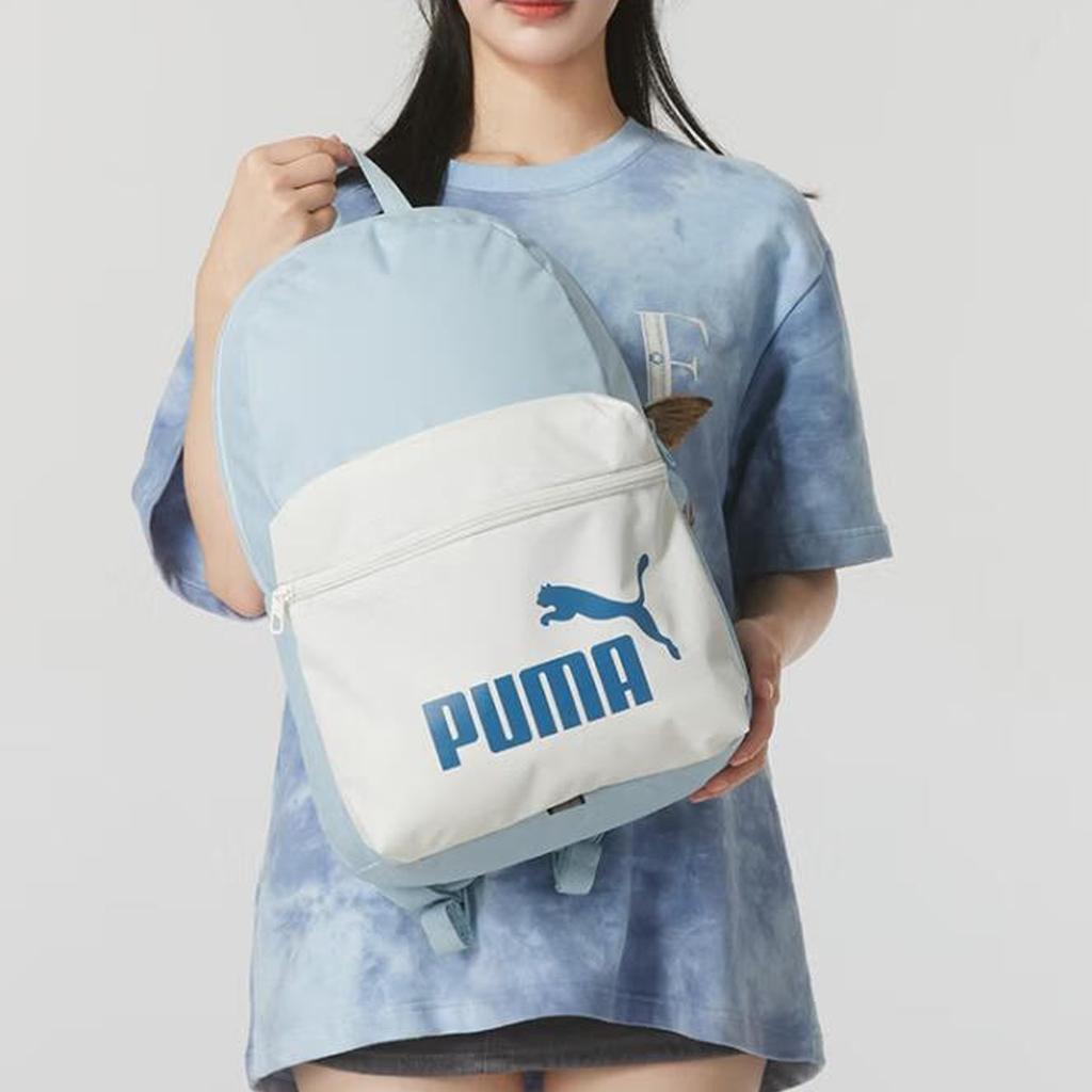 New PUMA Fabric Backpack Regular Women's Light Blue & White 090468-11
