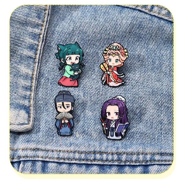 HOT New Drug House Girls' Twittering Cartoon Brooch Cat Cat Ren's Anime Animation Peripheral Badges Clothing Bag Decoration Gift