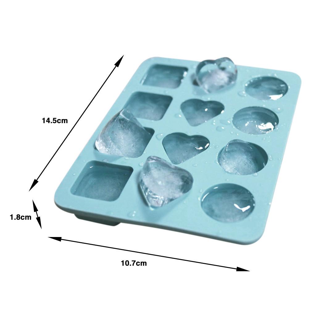 Three In One Ice Tray  Reusable Food-Grade Silicone Square Ice  Maker 