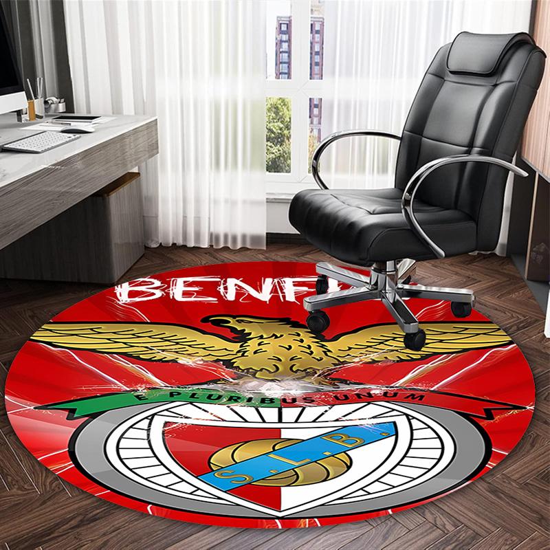 1pc Football Team (18) Print Round Carpet Chair Round Carpet Suitable for Bedroom Living Room Home Decorative Carpet