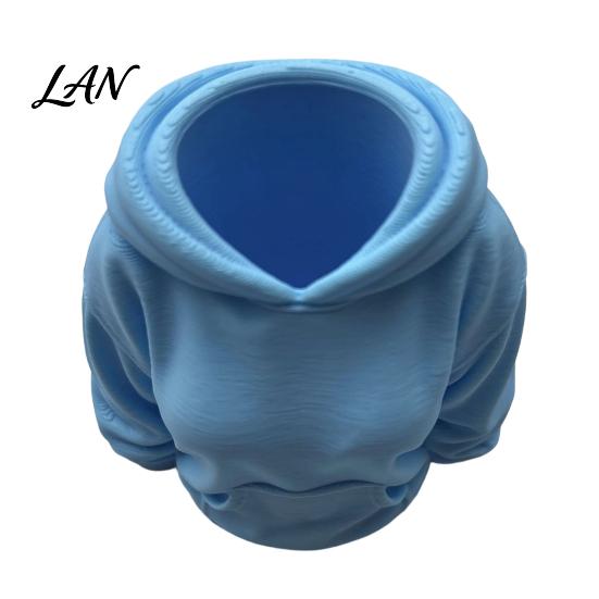 Desk Pencil Holder 3D Printed Hoodie Pen Holder, Women Hooded Sweatshirt Storage Space Saving Organizer Container, Stationery Box for Home Office Kids