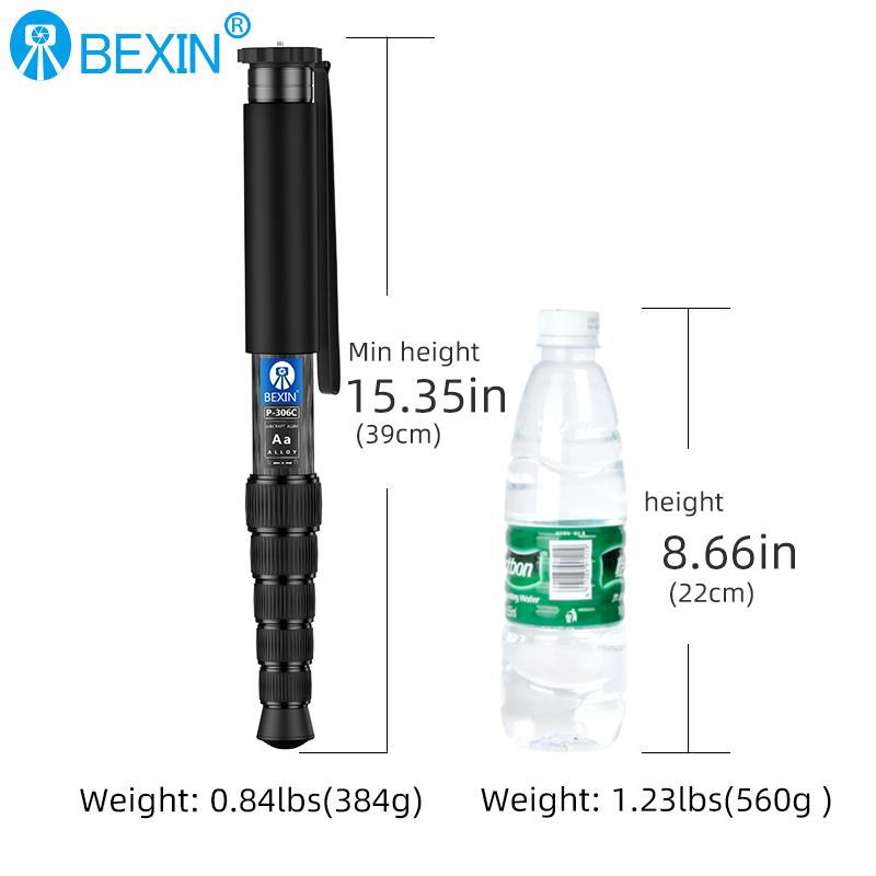 BEXIN Photo Tripods Selfie Stick Multi-function Flexible Adjustable Portable Camera Stand Monopod with Carry Bag for Dslr Camera P306C