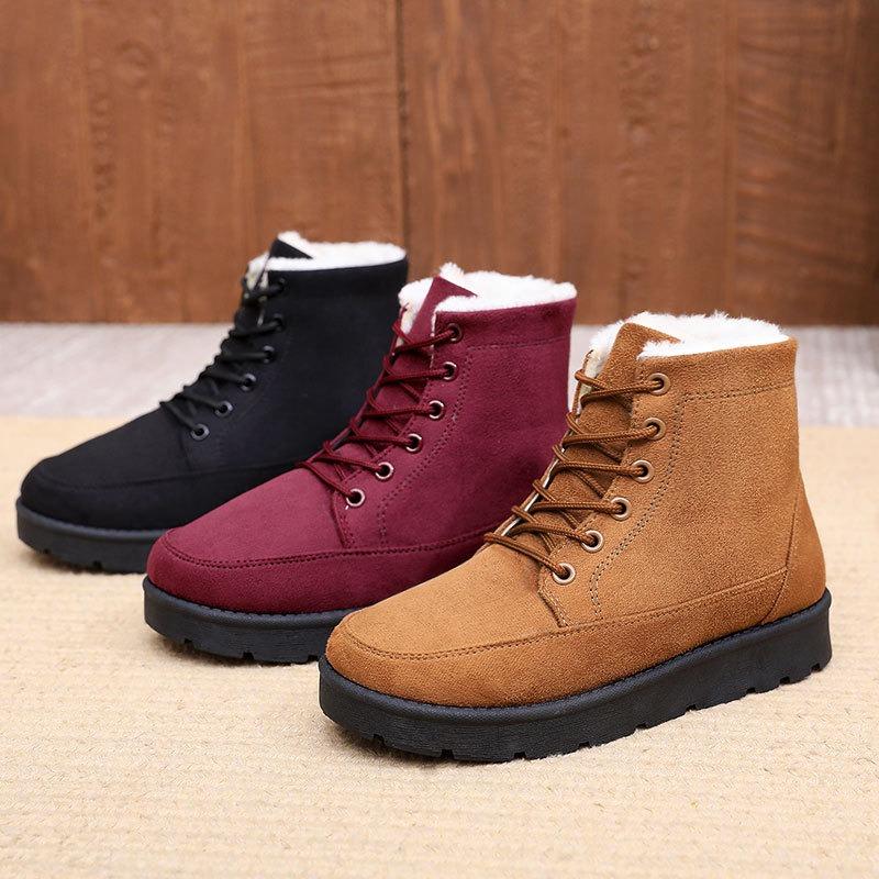 Women's 2026 New Winter Snow Boots, Plus Size Ladies Cotton Shoes, Thick Sole Cold-proof Warm High-top Cotton Boots, Fashion Non-slip Winter Footwear