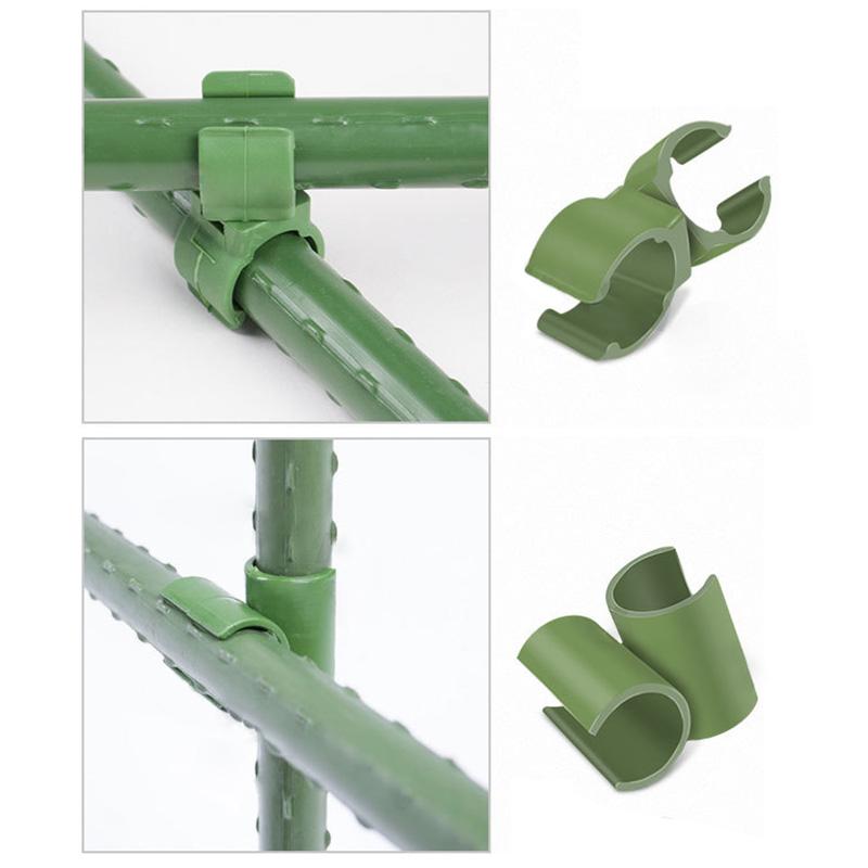 10Pcs Universal Plastic Clips Plant Support Fixed 11Mm Pipe Connector Plant Trellis Climbing Rack Pillars Gardening Accessories