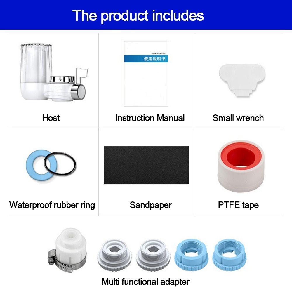 8 Layers Filtration Faucet-mounted Water Filter Washable Precision Purifier Water Purifier Physical Filtering Removable