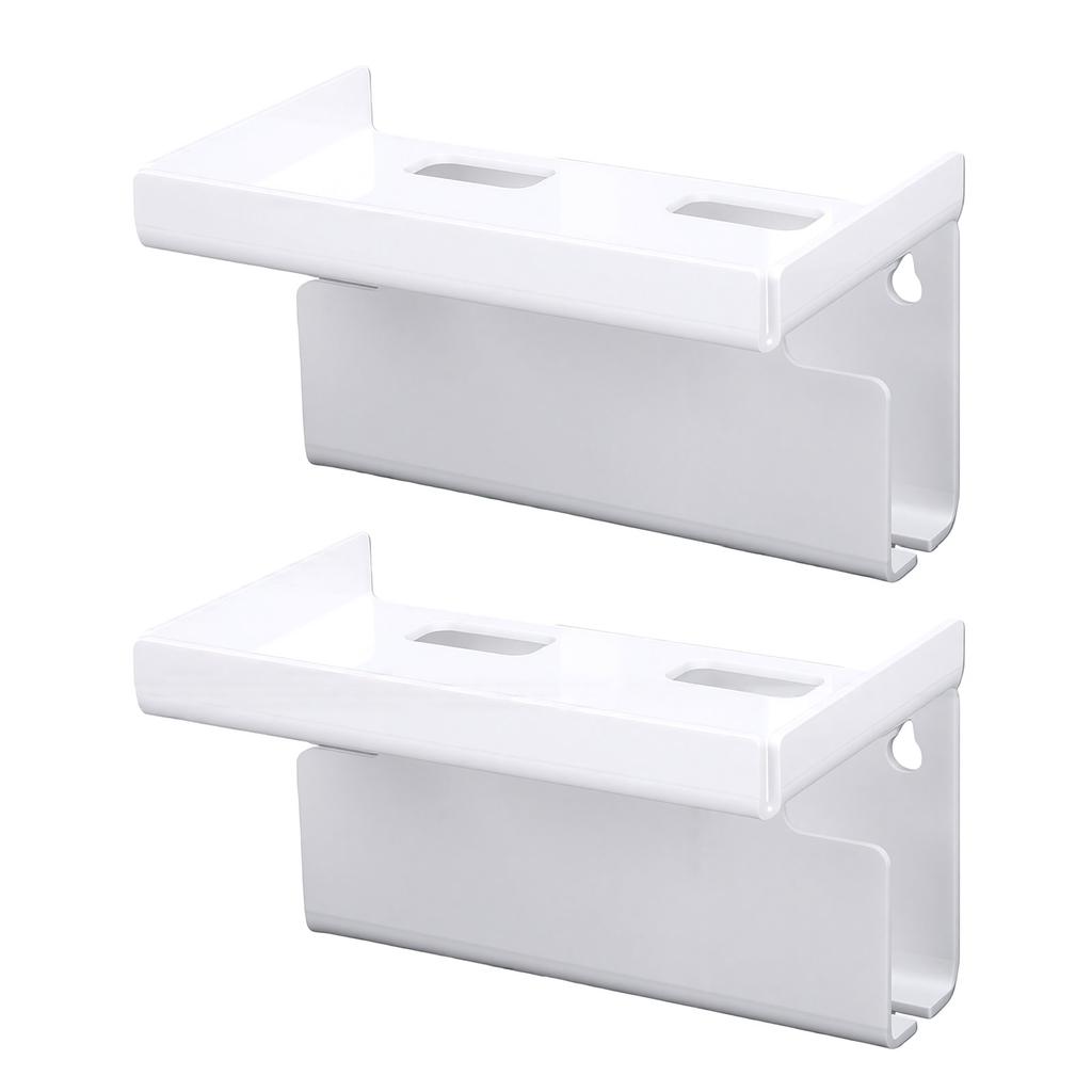 2PCS Electric Toothbrush Holder Acrylic Wall Mounted Electric Toothbrush Stand with Cord Organizer for Bathroom Vanity