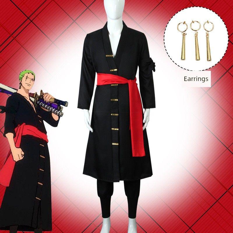 Wano Country Zoro Tenro Cosplay Costume Halloween Role-Playing One Piece Cosplay Outfit Set