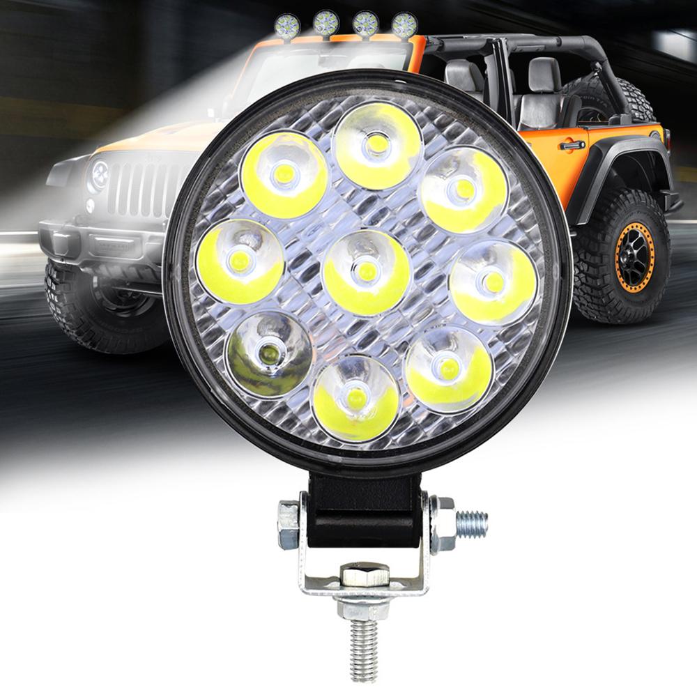 

9LED 27W Car SUV Off-Road Super Bright Round Spotlight Waterproof Vehicle Headlight Type A