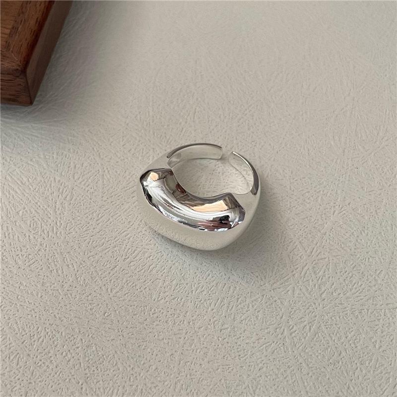 Ada Jewelry Anillos Ajustables S925 Sterling Silver Women's Trendy Heavy Duty Eternity Band Ring