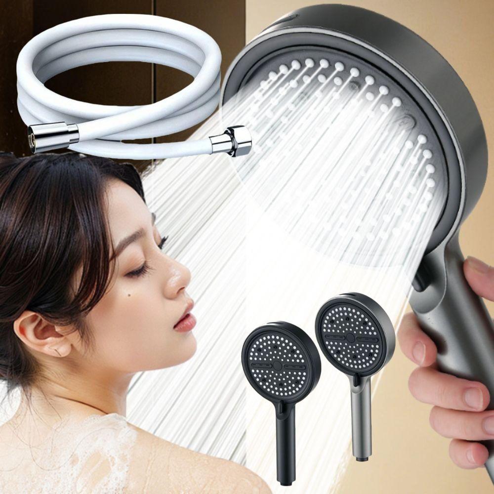 Extra-Wide Large Panel Handheld Shower Head 7 Modes Massage Shower Head Low Water Pressure