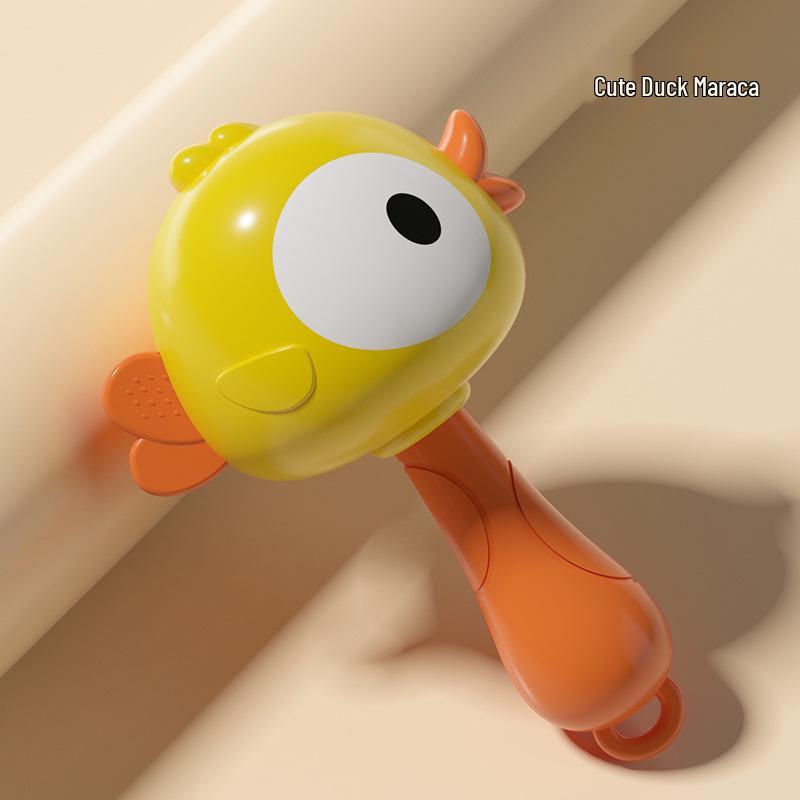Baby Maraca Rattle & Teether: Early Education Grasping and Tracking Toy for Newborns