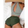 2025 Halter High Waist Bikinis Striped Swimsuit Women Hollow Out Swimwear Female Bathers Bathing Swimming Swim Suit Beachwear