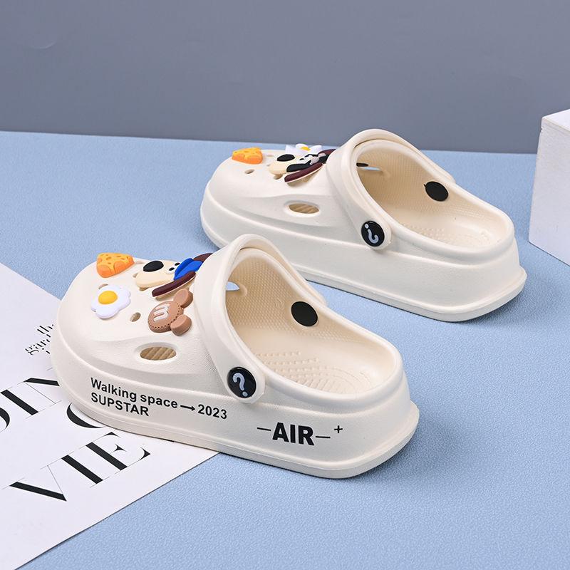 24-31 Size Children Slipper Sandals Girls Clogs Summer Beach Hole Shoes EVA Thick Bottom Anti Slip Cute Cartoon Slipper Sandals