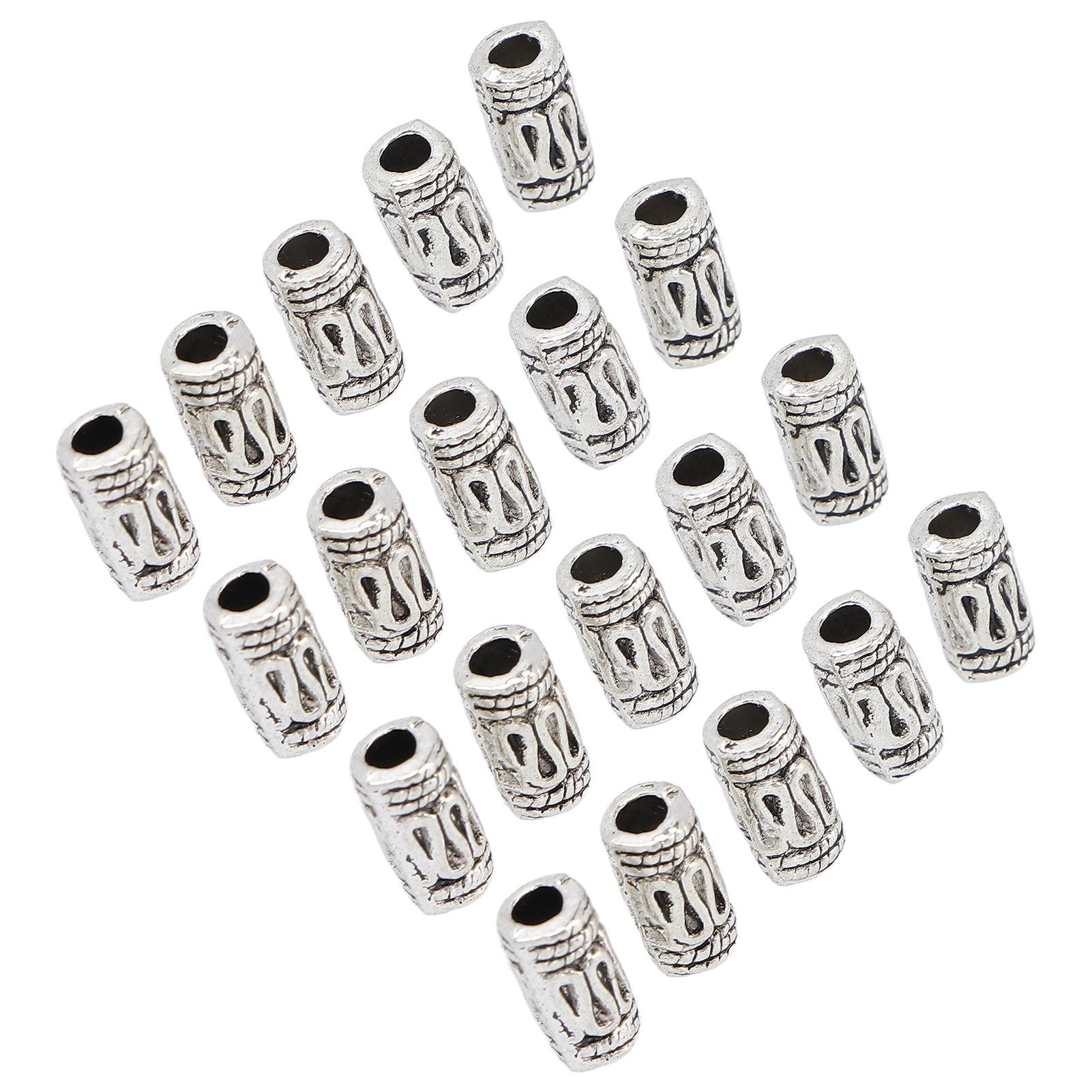 

20pcs DIY Beard Beads Retro Alloy Hair Dreadlocks Beads Accessories for Hair Braiding Bracelet Pendant Necklace