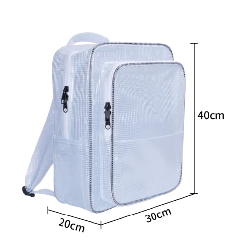 NOTAG Engineer Bag, Large Capacity Backpack, Transparent Bag, Large Tool Bag with Hooks, PVC Anti-Static, Clean Room Tool Bag, A4 Size, Vinyl, Large C