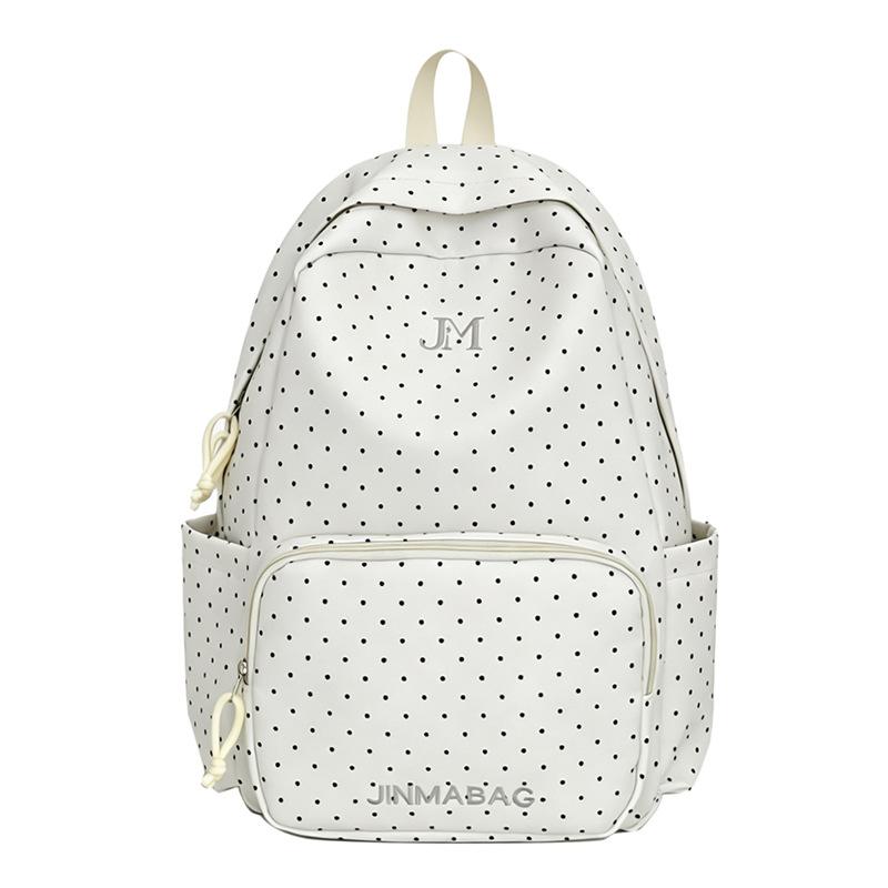 Schoolbag Korean Ins College Wind Polka Dot High-value School Bag Niche Students Cute Shoulders New Backpack for Junior High School Students