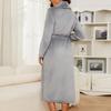 Übergröße Flanell Revers Pyjama Morgenmantel Set für Paare - Warme Herbst/Winter Europäische Amerikanische Hauskleidung