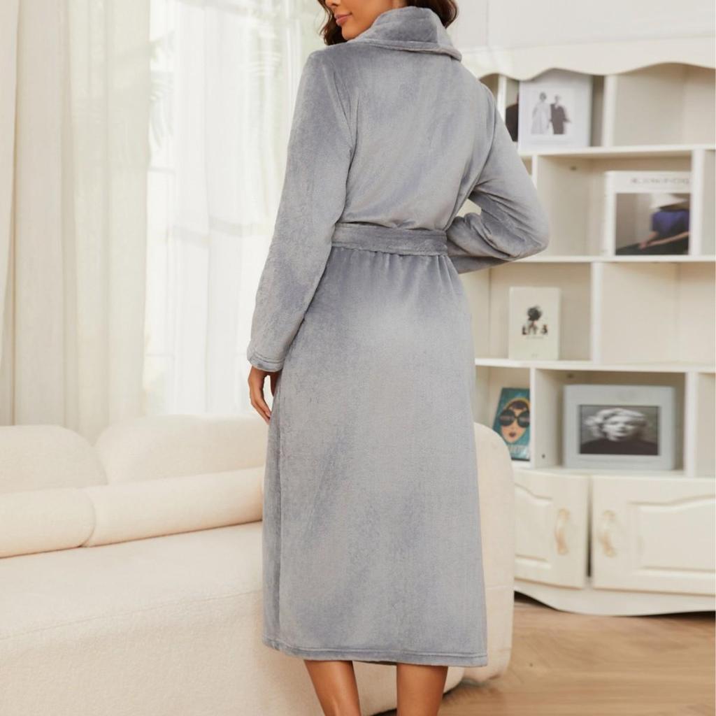 Übergröße Flanell Revers Pyjama Morgenmantel Set für Paare - Warme Herbst/Winter Europäische Amerikanische Hauskleidung