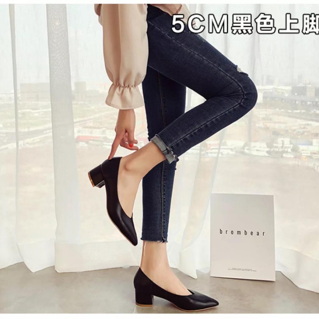 

Маленький размер 31 32 33 новые остроносые ретро туфли на среднем каблуке бабушкины туфли толстый каблук кожа низкий каблук мелкий вырез одинарные туфли женские 34