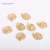 Trendy 14K Gold Plated Irregular Rose Charms High Quality Brass Metal Coin Pendants DIY Jewelry Materials Wholesale