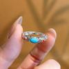 Adjustable Opening Auspicious Clouds Ring Hollow Pattern Irregular Opening Ring  Popular Jewelry