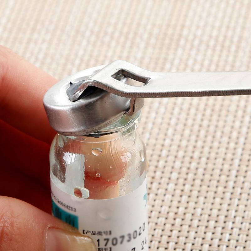 Otvírák na láhve z nerezové oceli Multifunkční otvírák na uzávěry Orální lahvička na tekutiny Ampule Otvírák na láhve Kuchyňské příslušenství