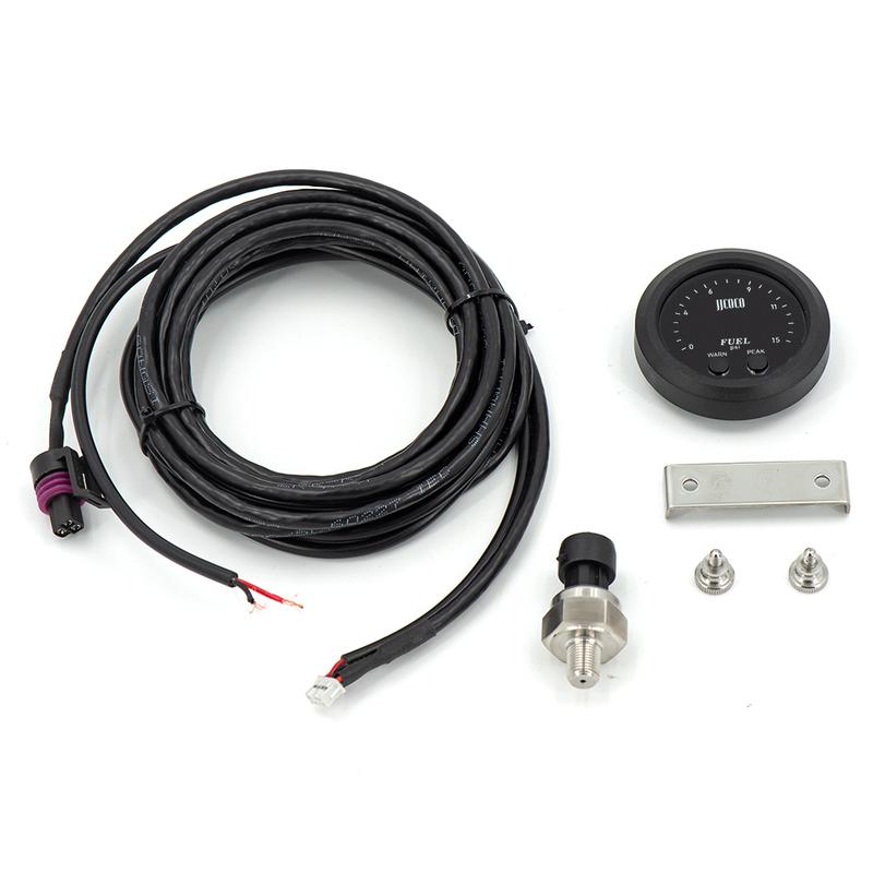 Universal 2inch / 52mm Electronic Fuel Pressure Gauge With 1/8 Npt Sensor Oil Pressure Digital 0-15psi Red Led Ultra-Thin