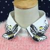 Fashion White Embroidery Fake Collar Woman Detachable Collar Women Vintage Ladies False Blouse Collar Lapel Half Shirt