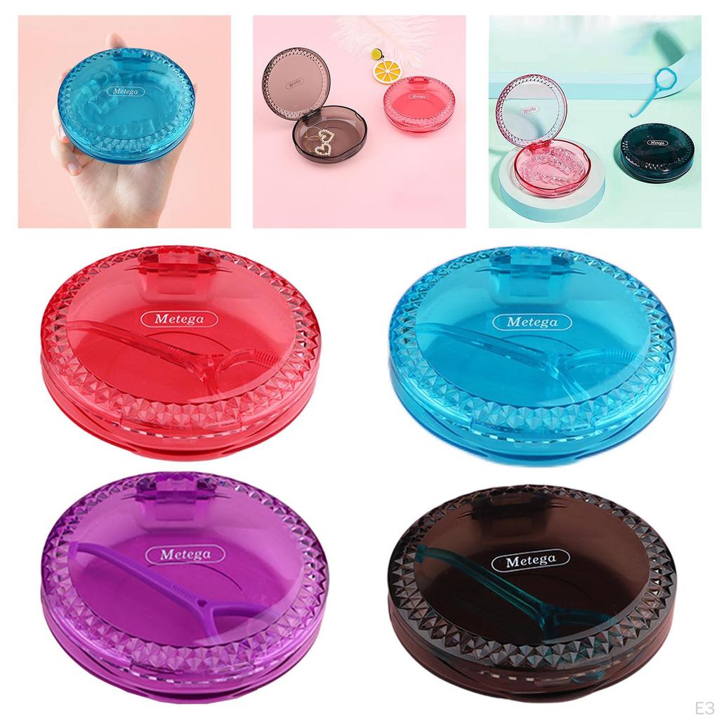 Portable Retainer Box, Mouth Guard Storage with Floss easy to hook Carry Mouthguard Container
