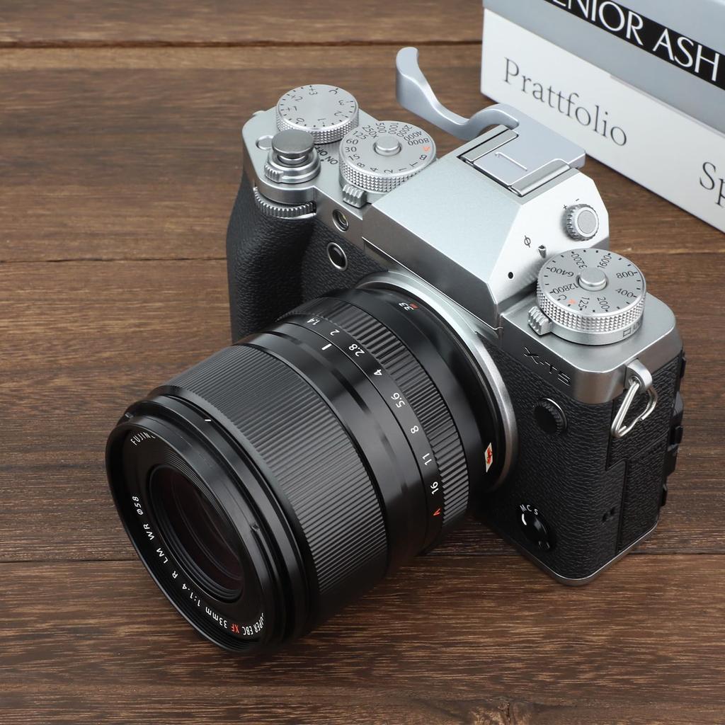 Haoge Hand Grip Metal Hot Shoe Thumb Rest for Fujifilm Silver THB-XT5S X-T5 Camera,