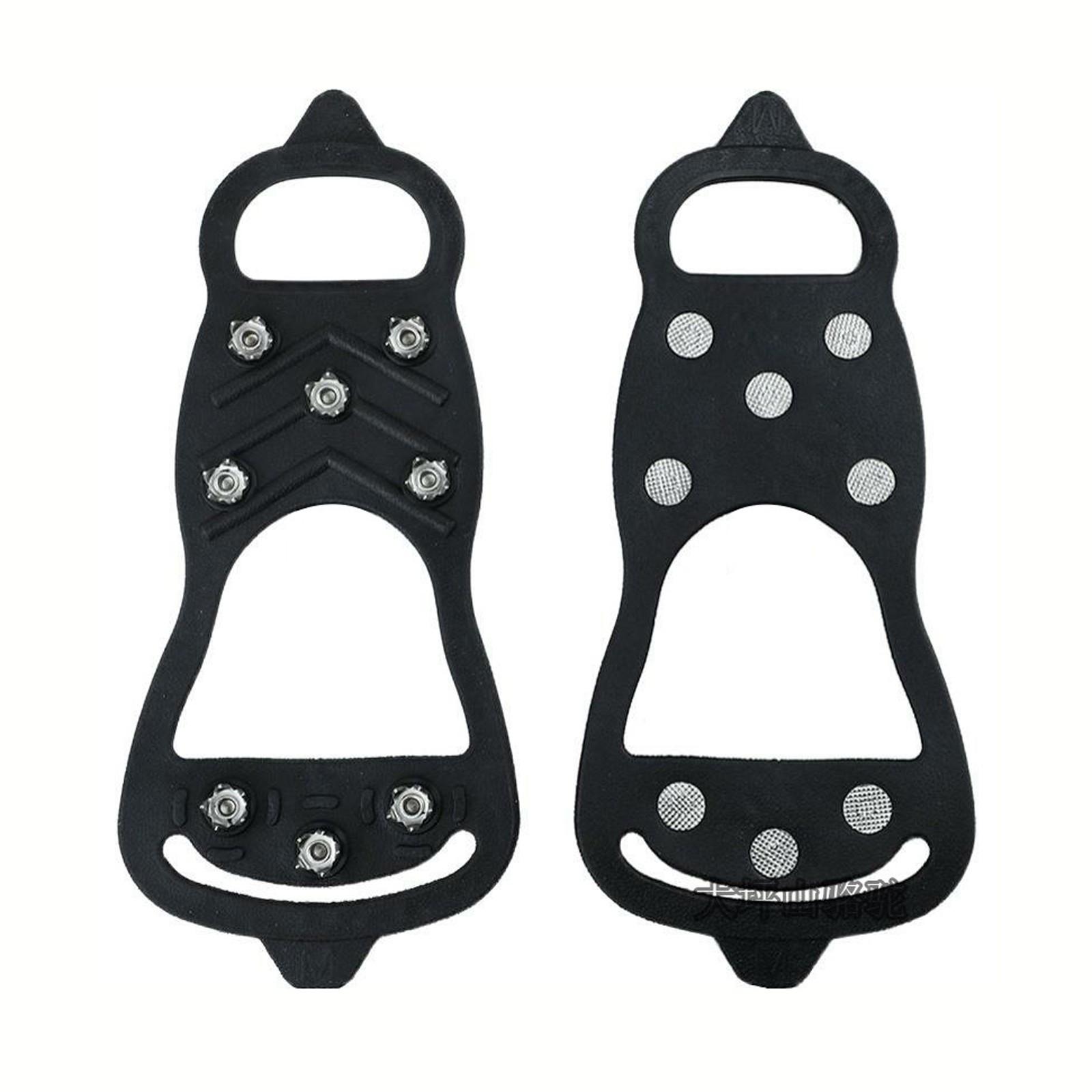 

Новые шипы для льда и снега, шипы для льда, шипы для обуви и ботинок, скалолазные кошки с 8 стальными шипами для ледового спорта, ходьбы, бега, охоты One Size