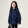 Yuanyuan Princess Girls' Winter Fleece-Lined Hooded Windbreaker