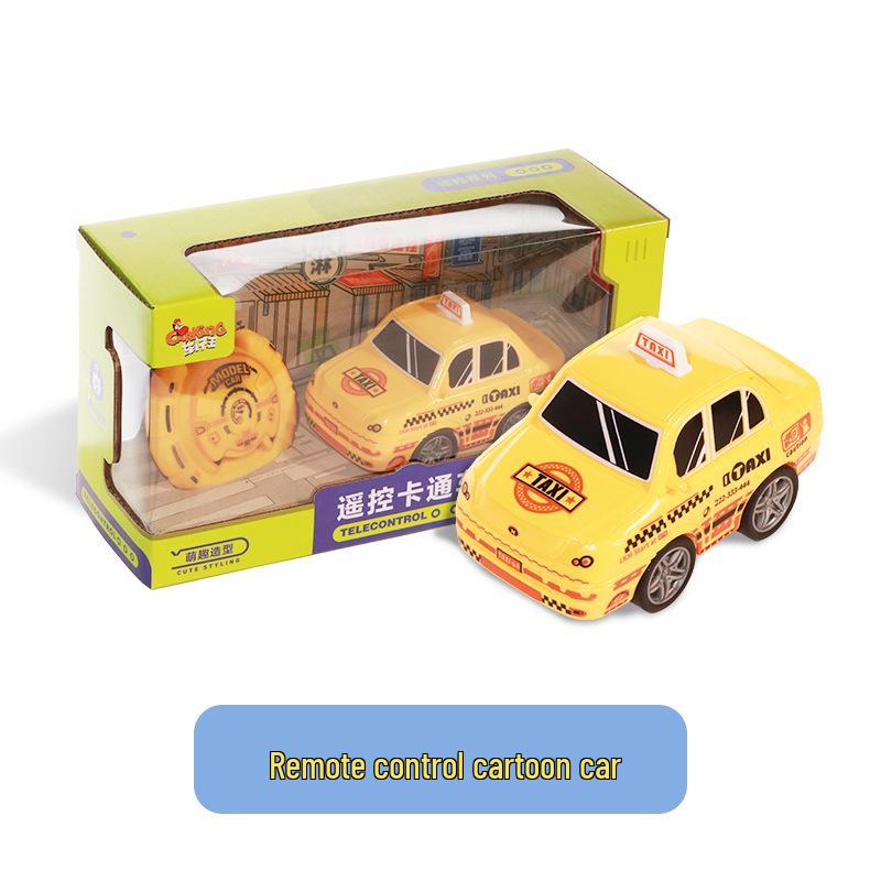 Cartoon Car City for Kids - Remote Control Bus & Taxi Toy Set