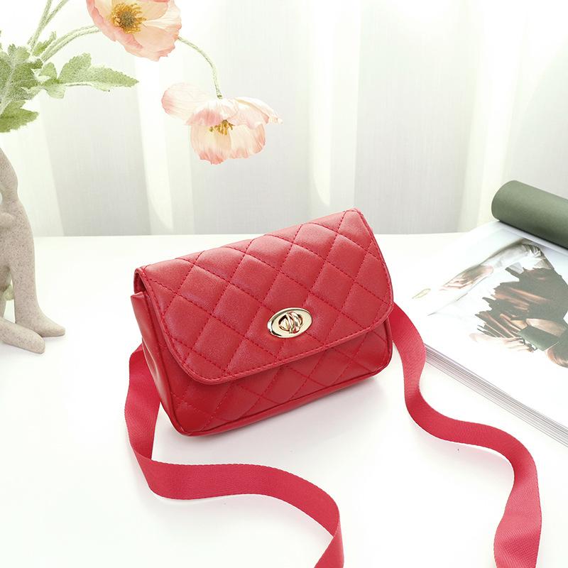 Fashion new embroidered rhombus soft bag versatile shoulder messenger square bag change mobile phone women's bag