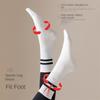 1 Pair of Women's Yoga Socks Skipping Rope Sports Pilates Indoor Anti Slip Floor Double Bar Mid Leg Socks