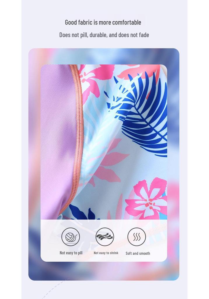 Plus Size Kids' Quick-Dry UPF50+ Swimsuit: Comfortable, High Elasticity, Non-Binding Sun Protection for Chubby Kids, Short & Long Sleeve Options