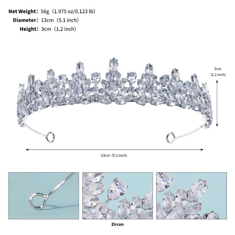 Meier Minimalist zircon crown - premium full diamond tiara - bridal wedding headpiece