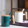 Creative Ceramic Mug with Wooden Handle